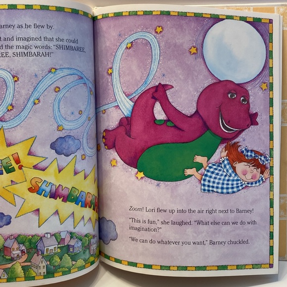 Vintage 1992 Book- Just Imagine- with Barney. Written by: Mary Shrode - Picture 10 of 16